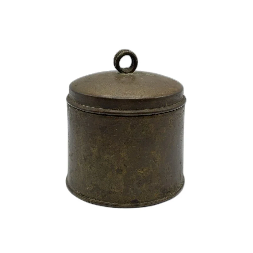 Vintage Brass Humidor Or Match Safe. Heco A Mano Chile Which Means Handmade